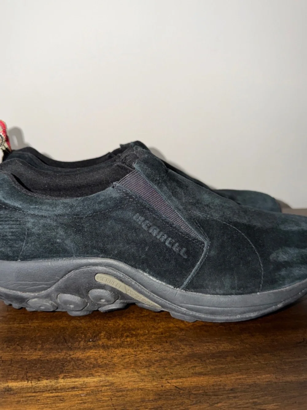 Merrell Men's Jungle Suede Leather Slip-On Shoes Black Size 11 Wide